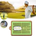 Golf Treningsmatte for Svingdeteksjon, Golf Svingmatte Mini Golf Øvelseshjelp, Golfmatte som Viser Svingbane With base plate 30*40cm