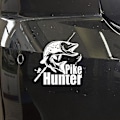 Pikkukuva 3 / 5: Pike Hunter -kalastushattu Peräluukun sivuikkunan tarra Auton ja kuorma-auton tarra Koriste (FMY)