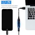 Miniatyrbild 3 av 5: 2 st USB Typ C 3.1 Hona till 3.0 A Hona Data Synkronisering Laddningsadapterkontakt Ft  (FMY)