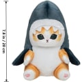 Miniatyrbilde 2 av 5: Søt hai-katt plysjleketøy, 8'' katteansikt hai utstoppede dyr plysjdukker, Kawaii myk utstoppede katt hai pute for gutter (blå)  (FMY)