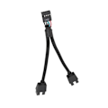 Miniatyrbillede 3 af 5: 2 stk. Computer Motherboard Usb-forlængerkabel 9 Pin 1 Hun til 2 Han Y Splitter Audio Hd Extensio  (FMY) Black