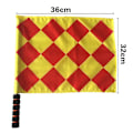 Pikkukuva 2 / 5: Tuomarin lippu Ruostumaton teräs Komento käsilippu Punainen signaalilippu Sieni kahva Erityinen partio Suorituskyky  (FMY) border flag