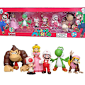 Miniatyrbillede 1 af 5: 6 stk./sæt 4-7 cm Super Mario Bros Pvc Action Figur Legetøj Dukker Model Sæt Luigi Yoshi Donkey Kong Svamp Til Børn Fødselsdagsgaver (FMY) 3rd generation