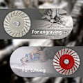 Pikkukuva 3 / 3: 40 mm timanttiterä 6 mm varrella, katkaisulaikka kaiverrukseen ja laattojen, graniitin, marmorin ja keramiikan leikkaamiseen (FMY) Sharp 5pcs