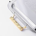 Miniatyrbilde 3 av 5: Nordisk Serveringsbrett i Rustfritt Stål med Håndtak Elegant Rektangulært Kaffebar Mat Holder Dessert (FMY) Gold L