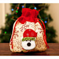Miniatyrbilde 2 av 5: 4 stk Julegaveposer med snor, Epleposer, Julegaveposer i 3D-design stoff, egnet for gaver, gaver og dekorasjoner Sup  (FMY) Apple bag set 2