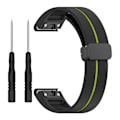 Miniatyrbilde 2 av 5: Urklokkebånd i svart spenne med dobbel farge for Garmin Tactix 7 Pro/Fenix 7X/6X/6X Pro/5X Plus 26 mm (FMY) Black Garmin Tactix 7 Pro