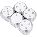 Miniatyrbilde 4 av 5: 5 stk Terninger i Aluminium Legering Bordspill Terningsett Med Oppbevaringsboks (Sølv Rektangulær Boks) T-x Raoliang  (FMY) silver