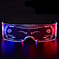 Miniatyrbillede 4 af 5: Farverige LED-briller til aftenudflugter, musikbarer, KTV og fødselsdagsfester - fladt design, endelte briller med lysende effekt, Metavers (FMY) 7 Color Adjustable