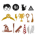 Miniatyrbillede 3 af 5: 49 stk. børnefødselsdagsfestpynt, Harry Potter temafestpynt (FMY)