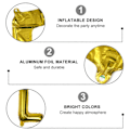 Pikkukuva 3 / 4: 1 Set Feliz Cumpleaños Ilmapallosetti Koristeelliset Ilmapallot Syntymäpäiväjuhlien Ilmapallot (FMY) Golden 42.00X34.00X0.10CM