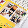 Miniatyrbillede 2 af 5: 4 tommer fotoalbum PP overflade gennemsigtig 20 ark indsæt type familie vækst bog 160 lomme foto (FMY) transparent