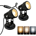 Miniatyrbild 1 av 5: 2 st LED-spotlights inomhus för växter, 3-färgs accentbelysning dimbar uppljus spotlightlampa med dimmerbrytare (FMY)