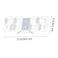 Miniatyrbild 3 av 5: 3D LED Digital Klocka Väggdekoration Glödande Nattläge Justerbar Elektronisk Bordsklocka Väggklocka Dekoration Vardagsrum LED Klocka (FMY) Blue