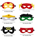 Miniatyrbillede 3 af 4: 9 stk. Superhelte Filtmasker til Børn Superhelte Masker med Elastisk Reb Fest Cosplay Gaver Masker til Halloween Fest (FMY)