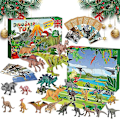 Miniatyrbild 3 av 5: Dinosaurie Adventskalender 24 Dagar Dinosaurie Julnedräkning Kalender Leksaker Dino Leksak Julgåva För Pojkar Flickor 3 År Gamla  (FMY) B