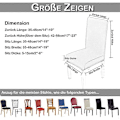 Miniatyrbild 3 av 5: Stolsöverdrag Set om 4, Matrum Stolsöverdrag, Universal Stretch Stolsöverdrag, Stolsöverdrag för Bröllop, Hemfest, Mörkgrå  (FMY)