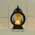 Pikkukuva 2 / 5: Halloween-tuulilyhty, Halloween-kartiomainen tuulilyhty, Halloween-monikuvioiset LED-valot, lämmin tunnelma koristelu, juhla-aika luova koriste (FMY) Castle