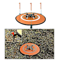 Miniatyrbilde 5 av 5: 50/75/100cm Drone-landematte Vanntett Lysende/Reflekterende Raskt sammenleggbar Quadcopter-landematte Med (FMY) M Reflective