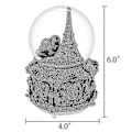 Pikkukuva 4 / 4: Pariisin Eiffel-tornin lumipallo-musiikkilaatikko automaattisella lumisateella ja värikkäillä valoilla, 100 mm korkea 6 C Boris (FMY) gold