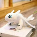 Miniatyrbillede 3 af 4: 35cm Hvordan træner man din drage 3 Tandløs plys legetøj nat lys Fury børn dukker (FMY) White