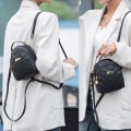 Miniatyrbillede 3 af 5: Piger Casual Daypack Kvinder Pu Læder Rygsæk Studerende Lille Skole Rygsæk  (FMY) Black