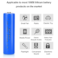 Miniatyrbillede 3 af 4: DOUBLEPOWER 18650 3.7V 1200mah spids batteri genopladeligt lithium batteri (FMY) 2 PCS