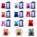 Pikkukuva 3 / 3: Ruusu Karhu Tekokukka Vaahto Ikuinen Elämä Ystävänpäivälahjoihin Kodin Sisustus 25/40cm Lahjapakkauksella Teddy  (FMY) pink