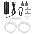 Miniatyrbilde 3 av 5: Akvarium USB luft pumpe liten oksygen pumpe med 2 luft stein rør henge spenne for fiske tank utendørs fiske  (FMY) Black With 2 Air Stone