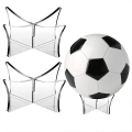 Miniatyrbild 1 av 4: 2 st bollhållare, basketbollställhållare fotbollsställ akryl bolldisplayställ fotboll akryl bollhållare stativ  (FMY) clear