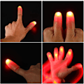 Miniatyrbilde 3 av 5: 10 stk LED fingerlys triks fingerlys tommelfingerlys finger spøk leketøy verktøy for å utføre Halloween  (FMY)