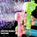 Miniatyrbild 4 av 5: Elektrisk Giraff-Bubbelblåsare med Ljus 10 Hål Cartoon Djur Barn Handhållen Automatisk Bubbelblåsare Maskin Leksak Pojkar Flickor Födelsedag (FMY) Yellow