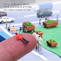 Miniatyrbillede 5 af 5: Nye 100 stk. malede modelmenneskefigurer skala N (1 til 150)  (FMY)