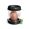Miniatyrbilde 1 av 2: Rask Eggeskreller Manuell Eggeskreller Bærbar Hardkokt Eggeskallseparator Magisk Fantastisk Eggeskallmaskin Fjerner Skall Fra Egg-Yvan (FMY) Black