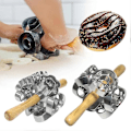 Miniatyrbilde 3 av 5: Roterende Donut Cutter Rask Mattrygg Dough Baking Roller Praktisk Donut Maker for Bakerier Hjem (FMY) B