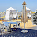 Miniatyrbilde 4 av 5: 3m Rund Hageparasoll Utendørs Terrasse Solskjerm Tak 3m 6/8x Arm - Snngv(300cm X 6ktan (FMY)