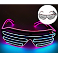 Pikkukuva 1 / 2: Valoisa Langallinen Rullaluukku Neon Rave Led-lasit, Hohtava Pimeässä Vilkkuva Led Aurinkolasit, Valoisa Lasit Juhliin  (FMY)