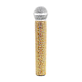 Miniatyrbilde 1 av 2: Mikrofonrekvisitt Falsk Mikrofon Bling Rhinestones Skinnende Mikrofonrekvisitt Plast Lekemikrofon Late Glittermikrofoner For Scene Halloween P  (FMY) Gold