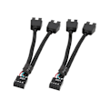 Miniatyrbillede 1 af 5: 2 stk. Computer Motherboard Usb-forlængerkabel 9 Pin 1 Hun til 2 Han Y Splitter Audio Hd Extensio  (FMY) Black