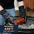 Miniatyrbild 3 av 5: 2-pack, Grillhandskar, BBQ-handskar Värmebeständiga Ugnshandskar, Värmeisolerande Handskar, Bakhandskar, Kökssilikon Ugnshandskar, Långa (FMY) Red