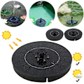 Pikkukuva 1 / 5: 13 cm aurinkopumppu vesiputous puutarhaan lampi pumppu suihkulähde (FMY) Black 1 Pcs