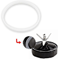 Miniatyrbilde 4 av 5: 6 Pakk Gummipakninger Erstatningstetning Hvit O-Ring for Ninja Juicer Blender Kopper Erstatningsdeler (FMY) White