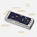 Miniatyrbilde 4 av 5: M2 SSD Varmekjøler Temperatur OLED Digital Display M.2 2280 NVME SSD Solid State Hard Disk Radiator Varme Svart (FMY)
