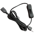 Miniatyrbillede 1 af 5: Universal USB-kabel USB-strømadapter med tænd/sluk-knap Oplader datakabel (FMY) Black 304 switch