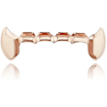 Miniatyrbillede 4 af 5: 18k Guldbelagte Grillz Vampire Dracula Tænder Grillz 2 stk. Enkelte Hugtænder Og 6 Bund Grillz Sæt (FMY)