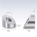 Miniatyrbild 4 av 5: 10-pack 30 graders vinklade brickor i rostfritt stål, 1/4 tum/6,6 mm 30 graders brickor för vajerräcke (FMY) Silver