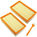 Miniatyrbillede 1 af 5: Pakke med 2 flade plisserede filtre til Hilti VC-20, VC 20-U, VC 20-UM, VC-40, VC 40-U, VC 40-UM støvsugere, multifunktionel robotstøvsuger (FMY)