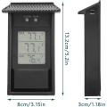 Miniatyrbild 2 av 5: Växthus termometer, Max Min digital väggtermometer, Vattentät termometer för utomhus inomhus hem trädgård växthus (FMY)