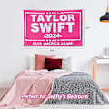 Miniatyrbild 2 av 5: 150x90cm Taylor Swift Banner, Taylor 2024 Flag Musikerflaggor för Rum College Sovsal Sovrum (FMY) pink