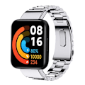 Pikkukuva 2 / 3: Xiaomi Redmi Watch 2/Watch 2 Lite -kellolle sopiva 3-osainen kiinteä metalliranneke (FMY) Silver Xiaomi Redmi Watch 2